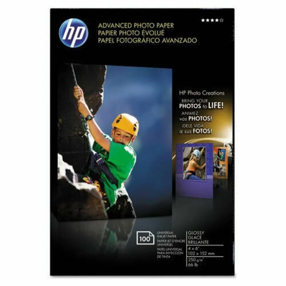 Hewlett Packard Q6638A 4 x 6 inch Glossy Printer Paper - 100 Sheets For Ink Jet